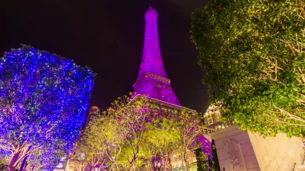 Paris tarzı ünlü otel kule — Stok video