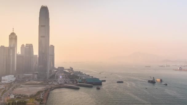 Panorama du paysage urbain de Hong Kong — Video