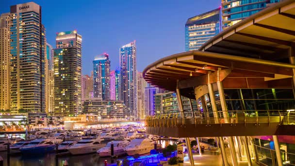 Nachtleven van Dubai — Stockvideo