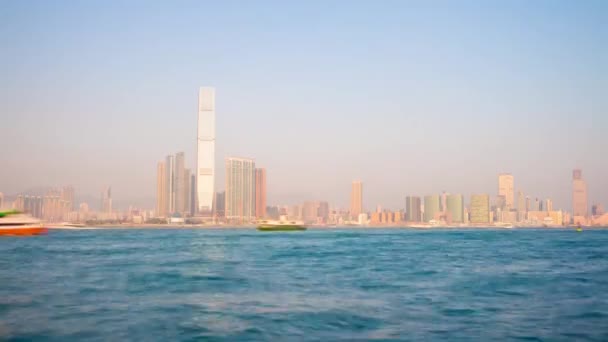 Paisaje urbano de Hong Kong panorama — Vídeos de Stock