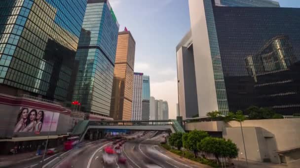 Dag Hong Kong verkeer panorama — Stockvideo