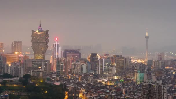 Macao taipa isla paisaje urbano panorama — Vídeo de stock