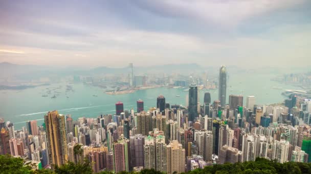 Paisaje urbano de Hong Kong panorama — Vídeo de stock