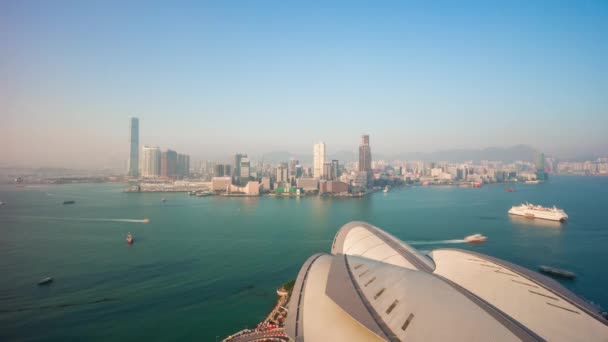 Paisaje urbano de Hong Kong panorama — Vídeos de Stock