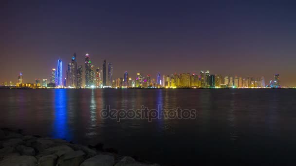 Dubai panorama de la playa — Vídeo de stock