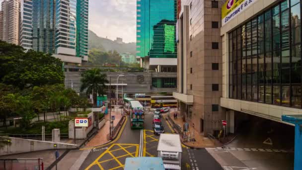 Day Hong Kong traffic panorama — Stock Video