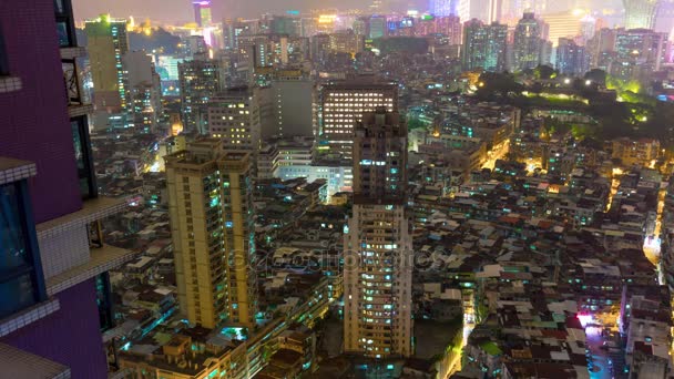 Panorama du paysage urbain de l'île de Macao taipa — Video