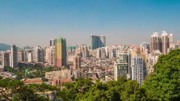 Macau taipa Adası cityscape panorama — Stok video
