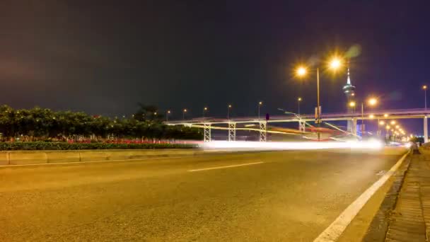 Macao taipa isla tráfico nocturno — Vídeo de stock