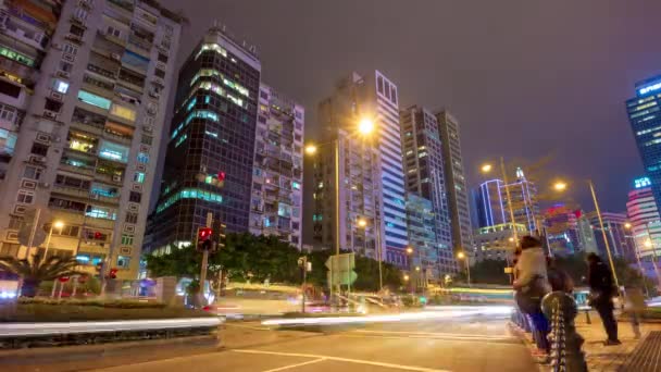 Noche macao taipa isla tráfico — Vídeos de Stock