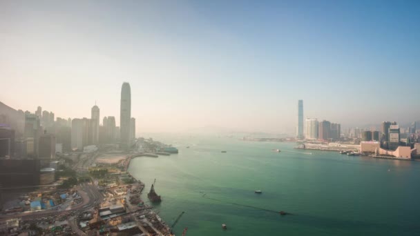 Hong Kong skyline panorama — Stockvideo