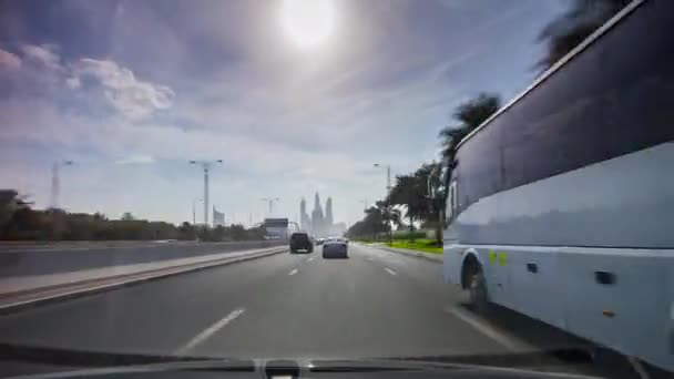 Traffico della baia di Dubai Marina — Video Stock