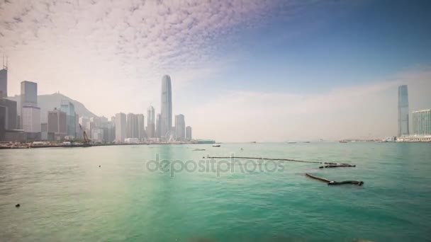 Гонконгская панорама города — стоковое видео