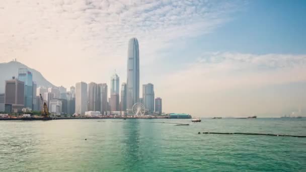 Panorama da paisagem urbana de Hong Kong — Vídeo de Stock