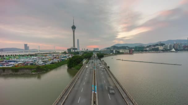 Paisagem urbana da ilha da taipa de Macau — Vídeo de Stock