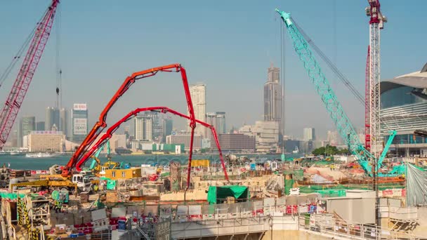 Bahía de construcción panorama — Vídeos de Stock