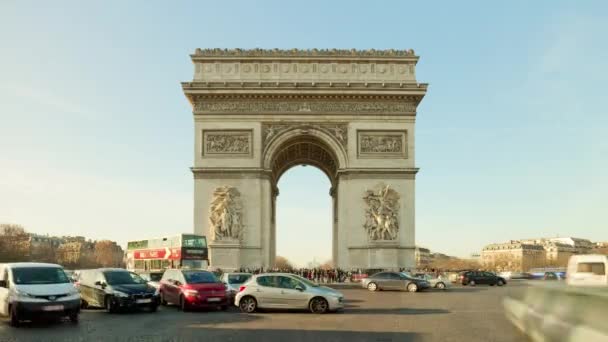 Arco triunfal en París — Vídeos de Stock