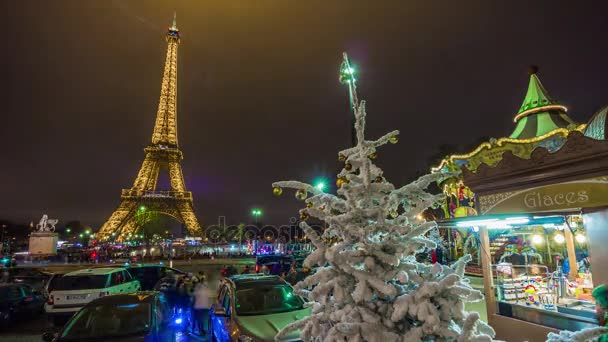 Torre Eiffel di notte — Video Stock