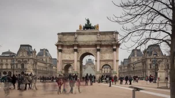 Arco triunfal en París — Vídeos de Stock