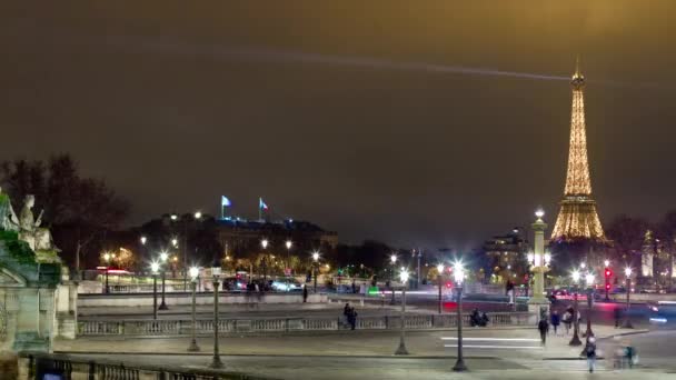 Tour Eiffel la nuit — Video