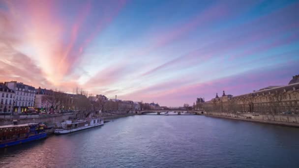 Seine in Paris — Stockvideo