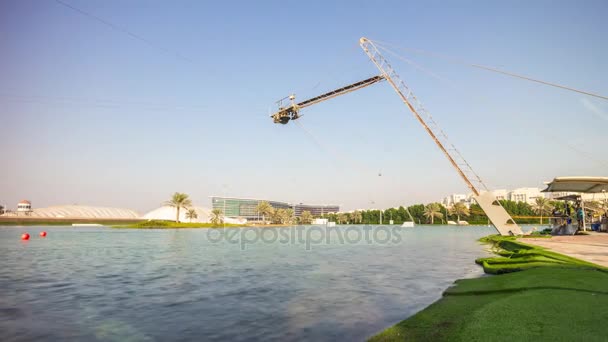 Berühmtes Wakeboard-Park-Panorama — Stockvideo