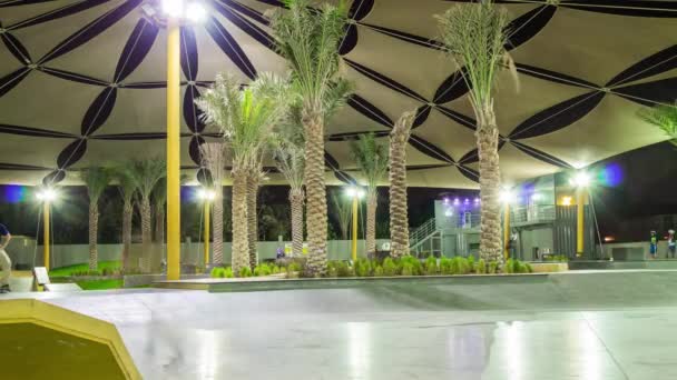 Jumerah playa skatepark panorama — Vídeos de Stock