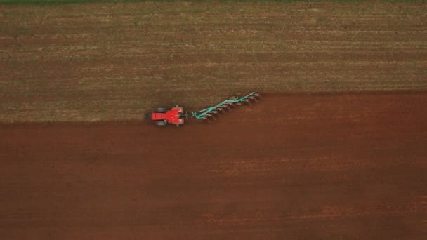 Működő traktor út vonal — Stock videók