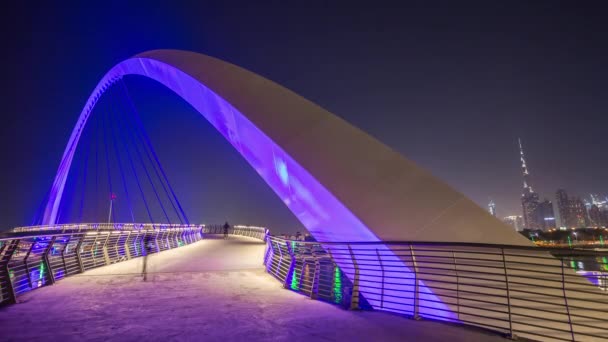 Famoso puente del canal dubai — Vídeos de Stock