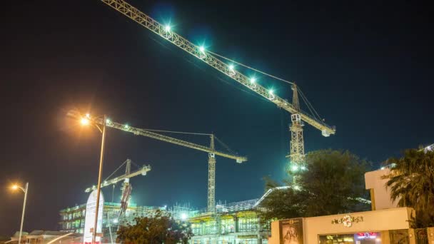 Dubai marina construção panorama — Vídeo de Stock