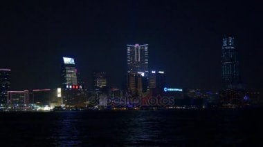 Gece Hong Kong panorama