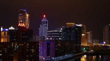 Macau taipa Adası gece panorama