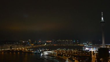 Macau taipa Adası gece panorama