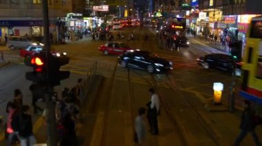 Hong Kong 'da gece trafiği  