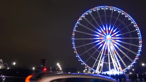 Riesenrad auf dem Concorde Square — Stockvideo