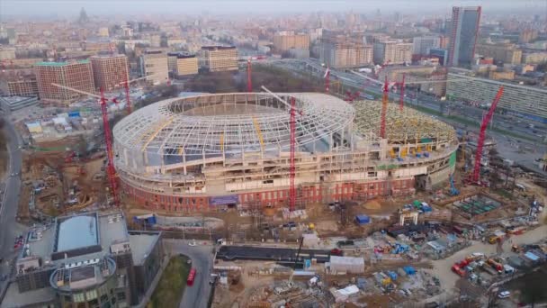 Budownictwa stadionu słynnego Dynama Moskwa — Wideo stockowe