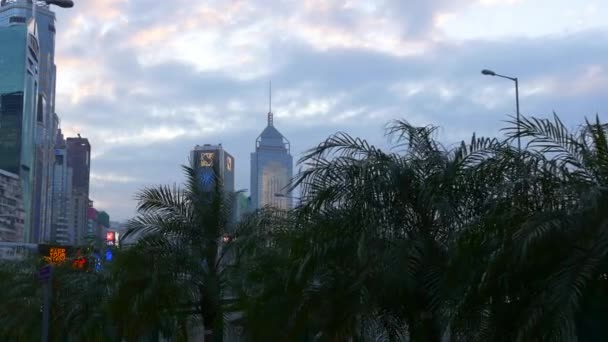 Panorama grattacieli Hong Kong — Video Stock