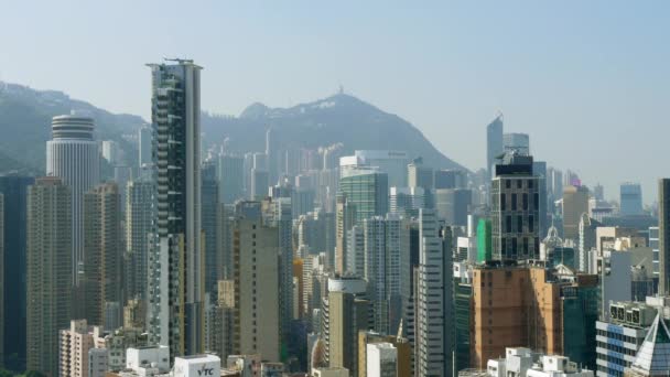 Wolkenkrabbers van Hongkong — Stockvideo