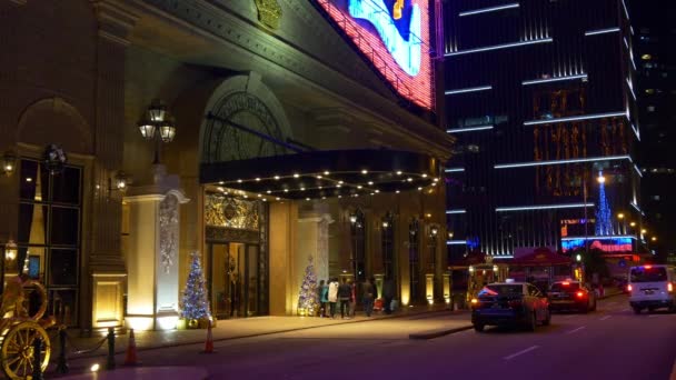 Życie nocne wyspie taipa Macau — Wideo stockowe