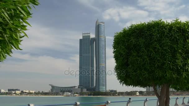 Vista panorâmica da cidade de Abu Dhabi — Vídeo de Stock