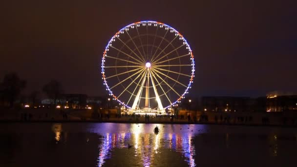 Riesenrad auf dem Concorde Square — Stockvideo