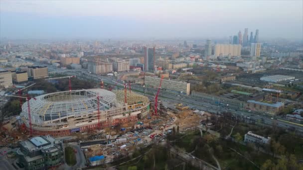 Строительство стадиона "Динамо" — стоковое видео