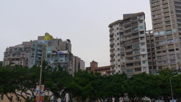 Panorama du paysage urbain de l'île de Macao taipa — Video