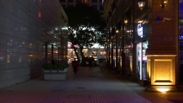 Macao Taipa Island Leben auf der Straße — Stockvideo