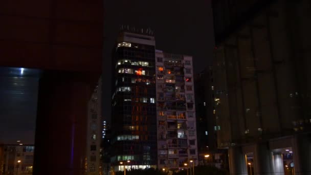 Macao taipa isla noche panorama — Vídeo de stock