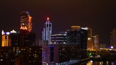 Macau taipa Adası gece panorama