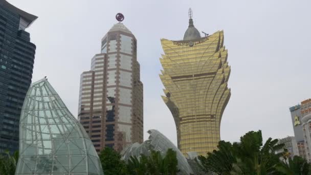 Macau taipa island stadsbild panorama — Stockvideo