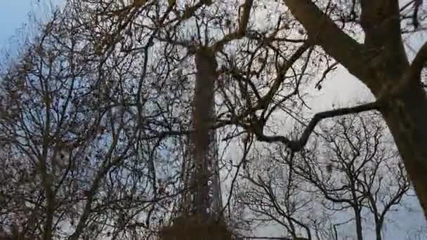 Τουρίστες στο πύργο του Άιφελ — Αρχείο Βίντεο