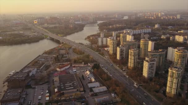 Moskova endüstriyel cityscape — Stok video