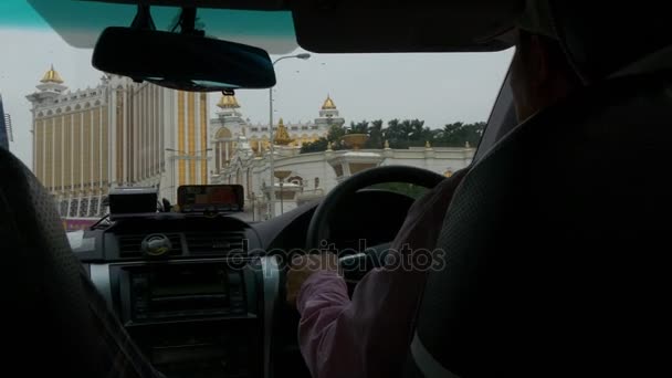 Macau taipa eiland auto rijden — Stockvideo